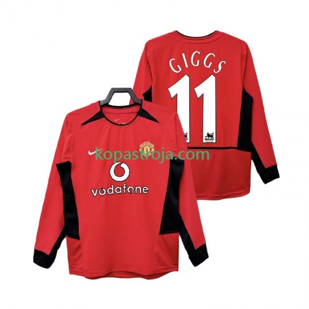 Billiga Fotbollströjor Manchester United GIGGS 11 2004 Retro Hemma tröja 2002 Långärmad